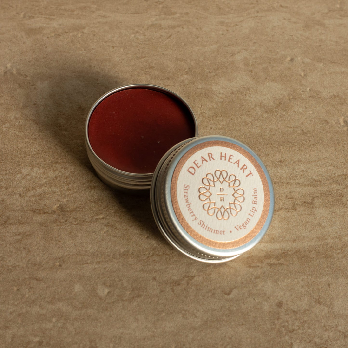 natural formulation lip balm strawberry flavour slightly tinted and shimmery made in nz