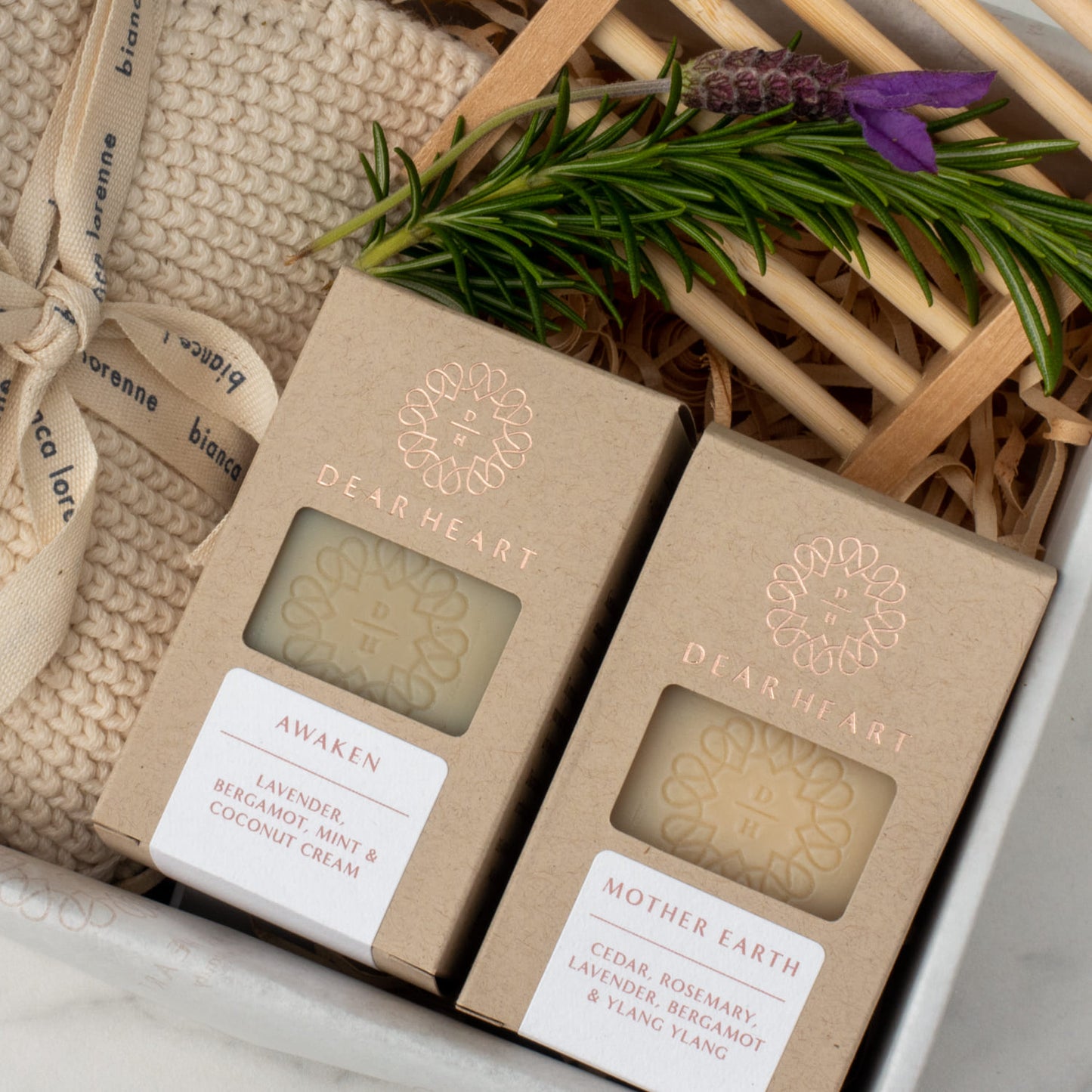 Mother earth gift box with handmade soap trio face cloths and soap rack gifts for her nz