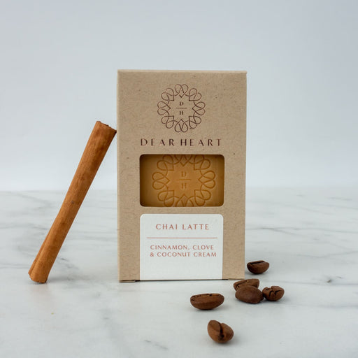 Boxed chai latte NZ soaps has cinnamon clove and coconut cream