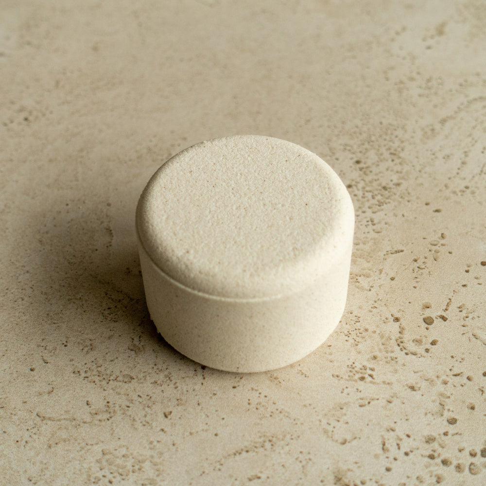 
                  
                    gaia bath bomb fragranced with sandalwood vanilla orange with clays sweet almond oil and shea butter nourishing
                  
                