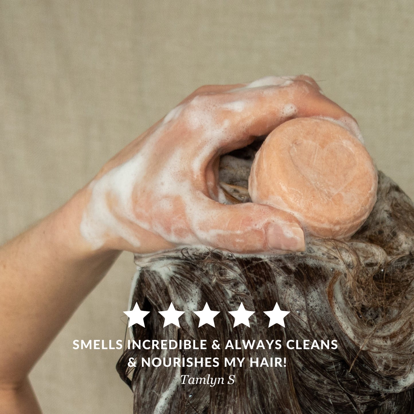 dear heart shampoo bars turkish delight fragrance with pure essential oils in a travel tin picture in shower with lather