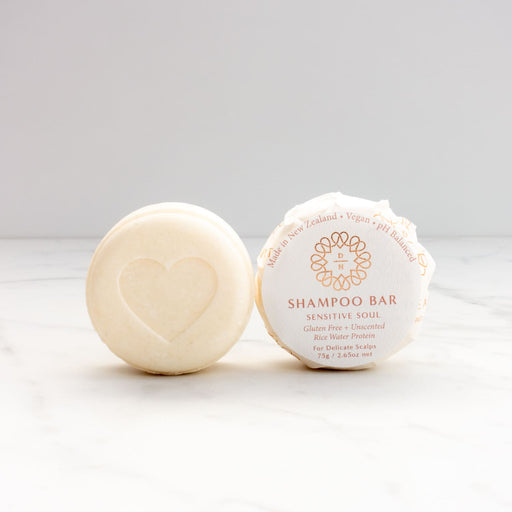 gluten free shampoo bar wrapped in paper no tin by dear heart nz