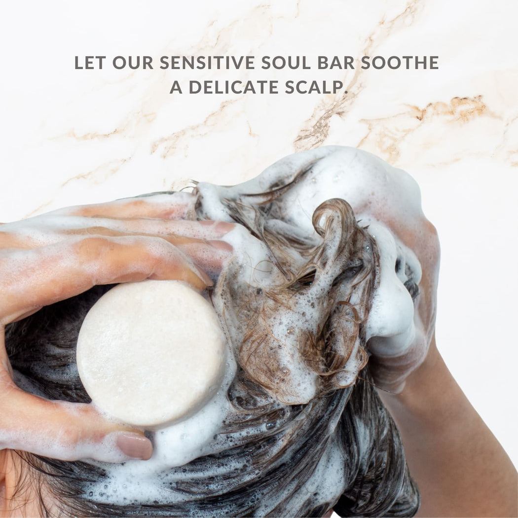 itchy scalp shampoo bar fragrance free picture in shower with creamy lather