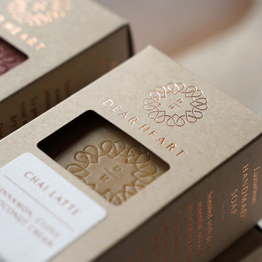Boxed chai latte NZ soaps have cinnamon clove and coconut cream