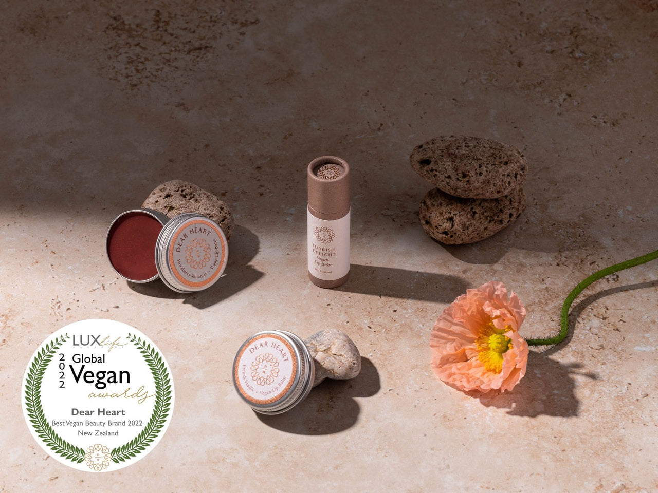 plant based lip balms in tins and compostable tubes made in nz