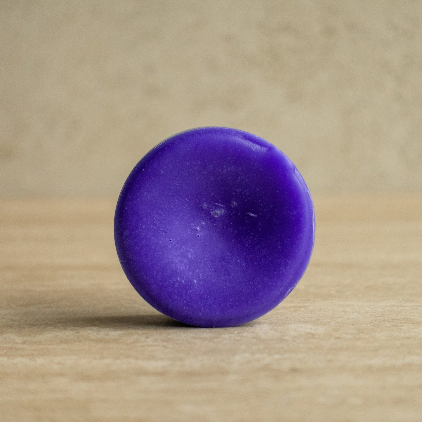 purple conditioner bar for blonde or grey hair wrapped in paper waste free option