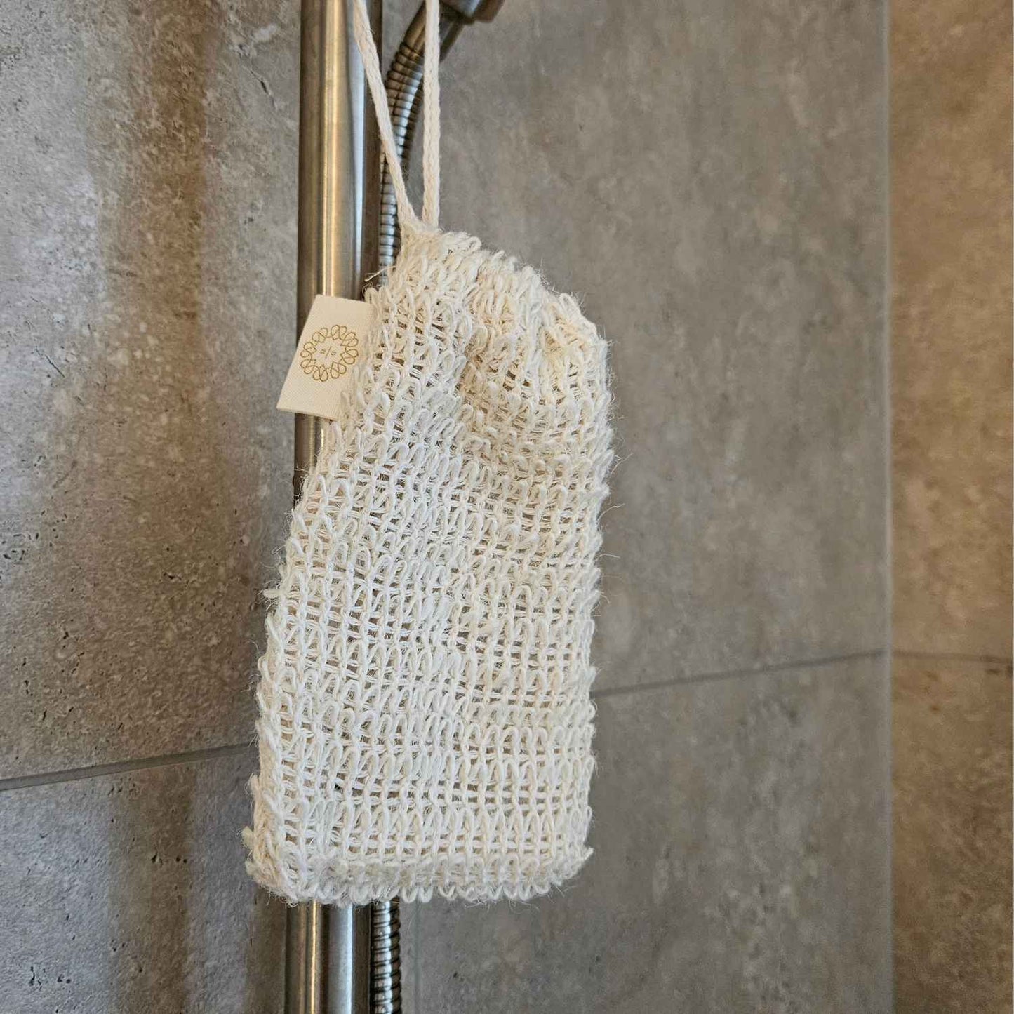 made from sisal a natural fiber our dear heart branded soap saver bag is for soap and shampoo bar ends just pop them in and pull the string then wash
