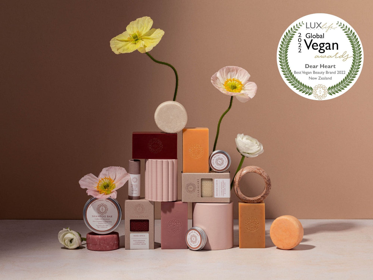 collection of handmade soaps lip balms shampoo bars nz made vegan brand